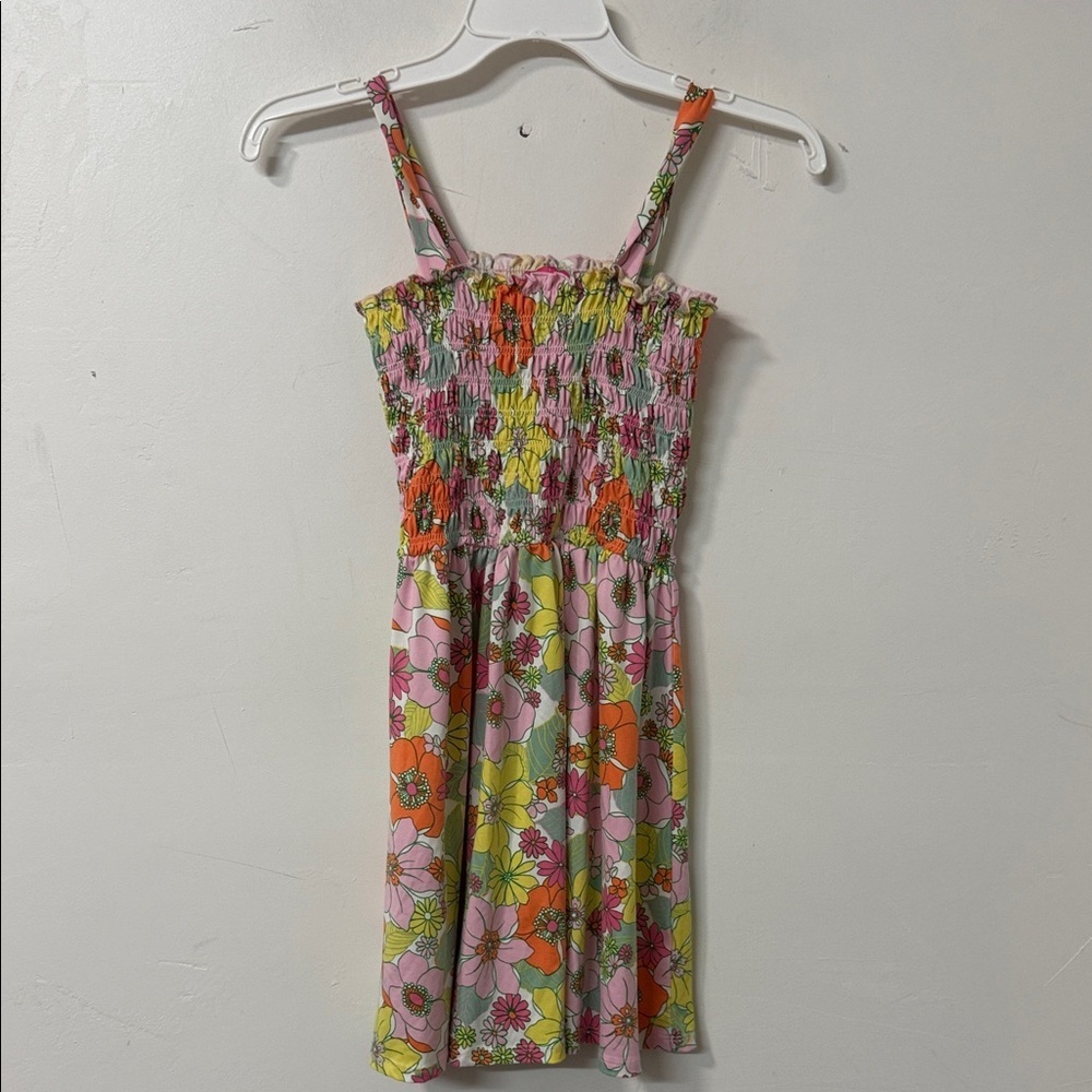 Zunie Floral Kids Dress - Pink, Orange, Yellow